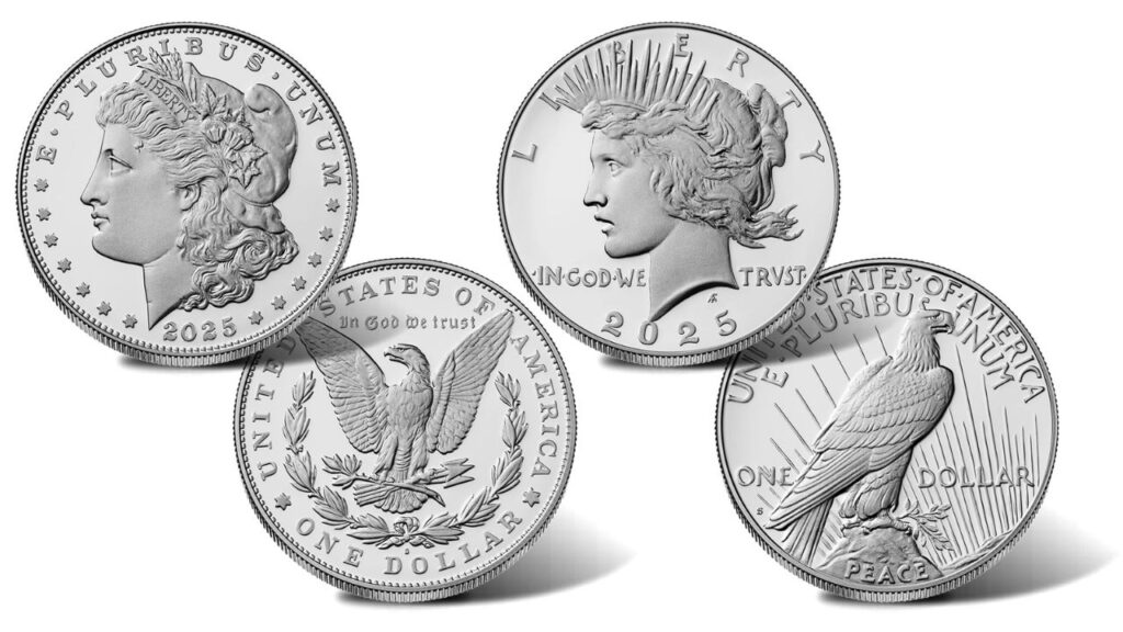 U.S. Mint Unveils 2025-S Proof Morgan and Peace Silver Dollars