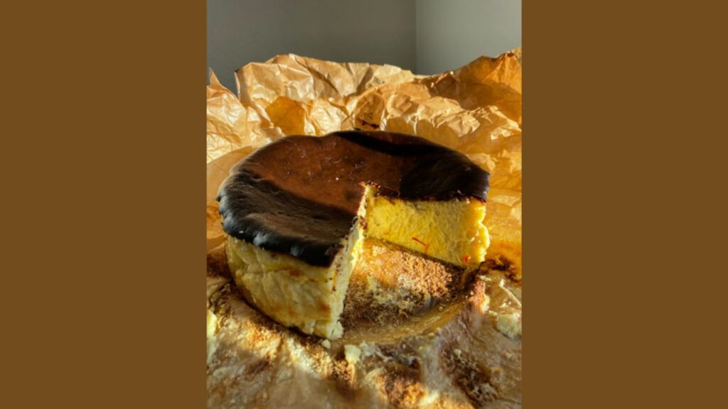 Saffron Vanilla Bean Basque Cheesecake